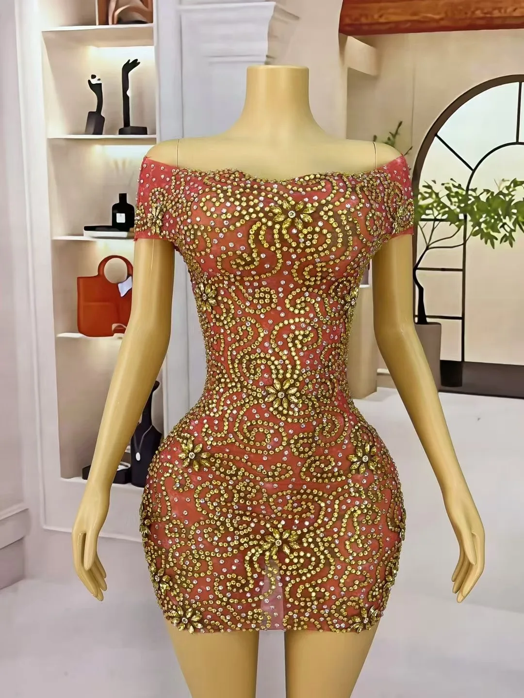 Robe Courte à Fleurs et Strass pour Femme, Design Spécial de Rotterdam, Costume de Cocktail, Tenue de Soirée, Séance Photo