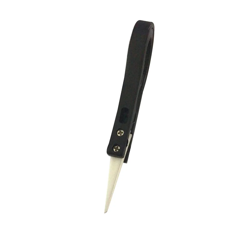 

Ceramic Tweezers Black Heat Resistant Non-Magnetic Spanner Pointed Tool for Coil Wrapping Adjustment Ceramic Tweezer
