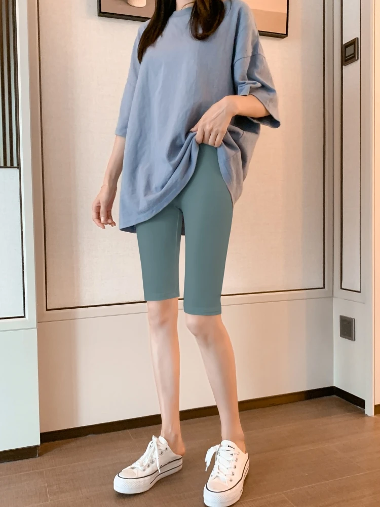 Damskie spodnie modalne ort, cienkie, z wysokim stanem, elastyczne, wyszczuplające, spodnie bazowe, do noszenia na zewnątrz, długość do połowy łydki, na lato.