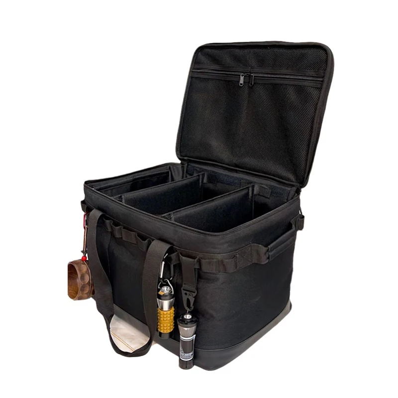 Camping Storage Bag Molle System 600D Waterproof Camping Meal Bag Large Storage Lamp Tableware Bag Camping Tool Picnic Bag