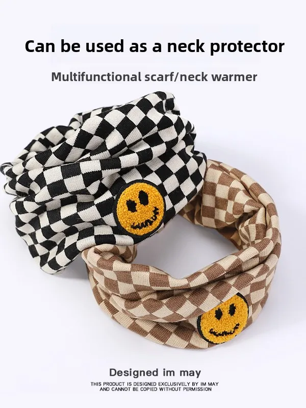 Warm Knitted Scarf Neck Protection Ear Hanging Bicycle Full Face Mask Winter Men's Trendy Neck Warmer Women's Fashion Accessory