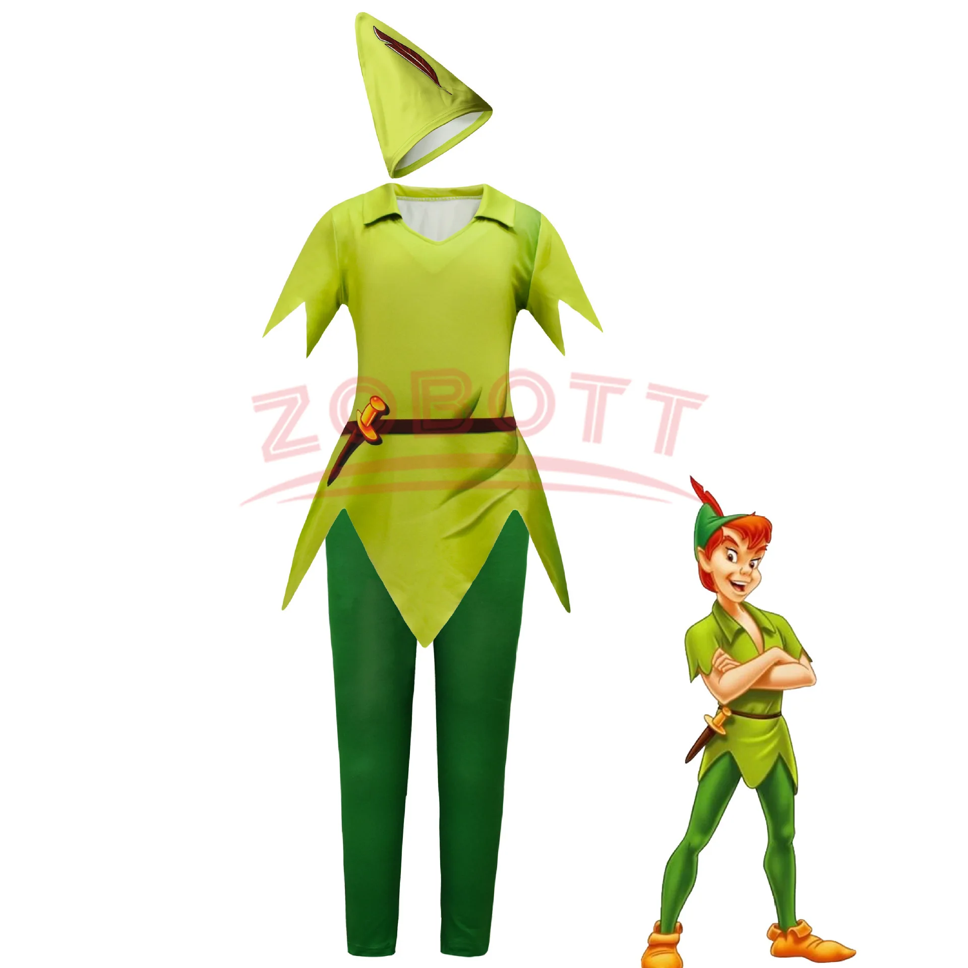 Hot Toys Peter Pan Cosplay Halloween Costume Christmas Gift  Children's Sets Perform on Stage Party Costumes for Children Kids