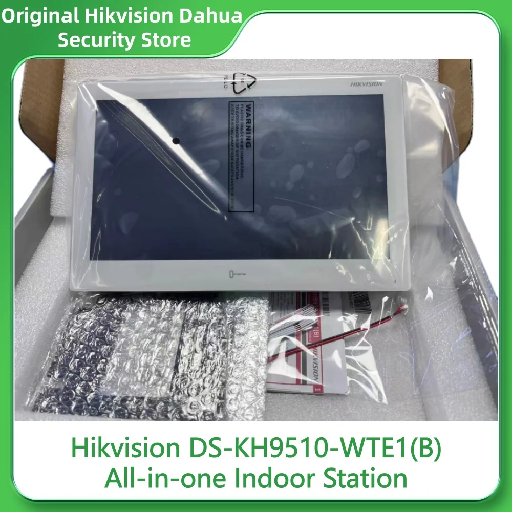 Hikvision DS-KH9510-WTE1(B) All-in-one Indoor Station 10.1-inch Colorful Touch Screen Built-in Android System Hik-Connect APP