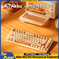 Akko MG75W Mechanical Keyboard Customized Hot Swappable Special MOG Height PBT Keycaps 2.4g Wireless for Office Gift Mac Win PC