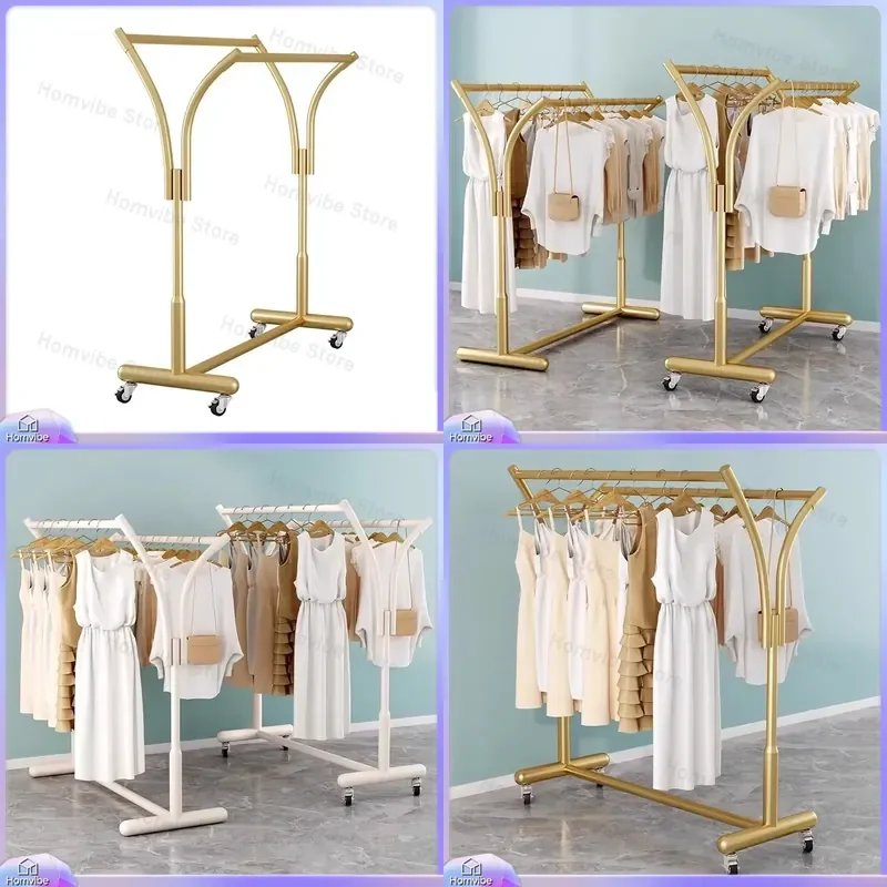 simple-removable-double-bar-coat-rack-floor-to-ceiling-metal-clothing-hanger-for-bedroom-balcony-hallway-living-room-space