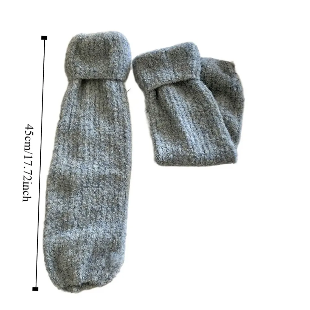 Scaldamuscoli invernali caldi e spessi vintage Coprigambe in peluche Kawaii Lolita JK Y2K Scaldamuscoli Kinted Streetwear