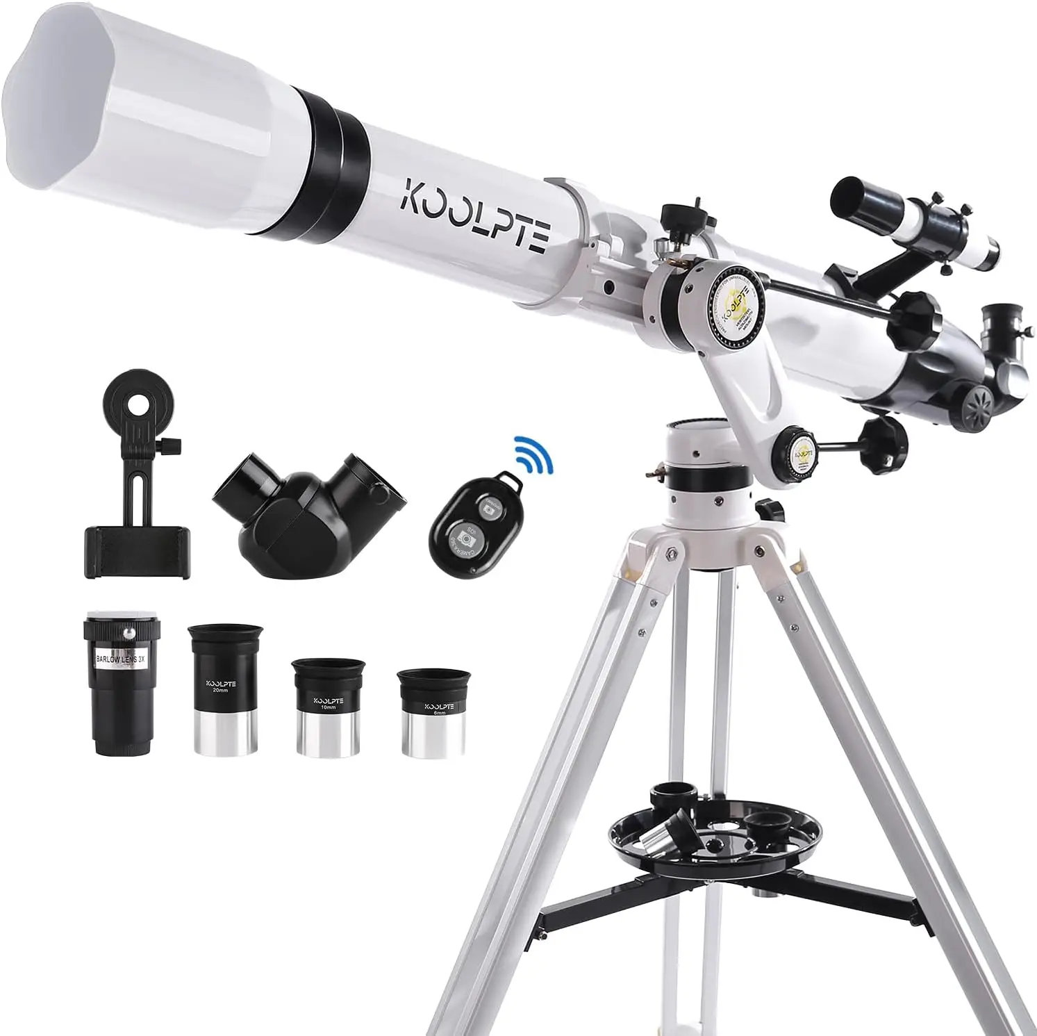 

90mm Aperture 900mm - Vertisteel AZ Mount Base, High Precision Adjustment, Magnification 45-450x, Wireless Remote, Pho