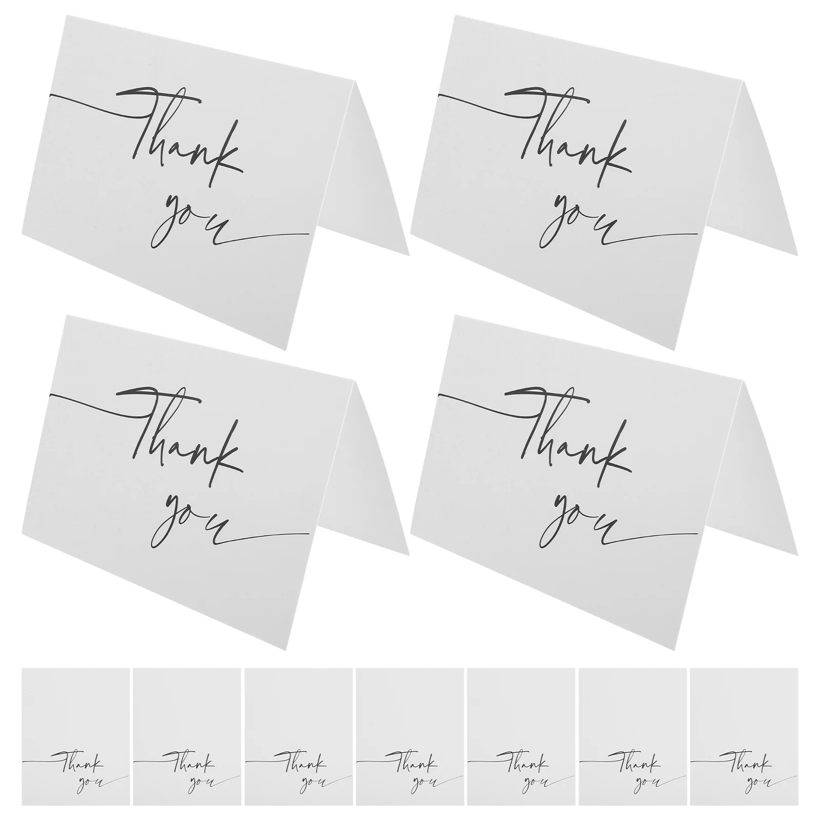 

50pcs Thank You Elegant Foldable Wedding Greeting Cards Blank Folding Cards for Bride Cute Paper Bulk Printable
