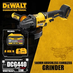 DEWALT DCG440 Kit Brushless Cordless 180MM(7 in.) Grinder KICKBACK BRAKE™ 60V Lithium Power Tools 6500RPM With Battery Charger