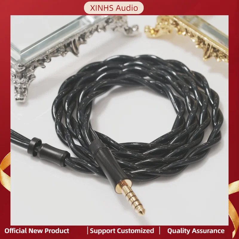 XINHS X29 2-Core Dark Green 6N Single Crystal Copper Silver Plated Hybrid Headphone Upgrade Cable 0.78 2pin/HD650/IE900/MMCX