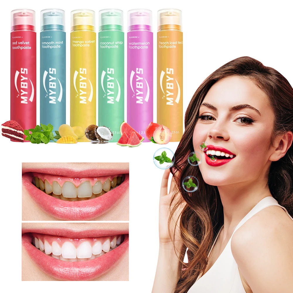 

SmileKit Dental Teeth Whitening Toothpaste 6 Flavors Dentistry Teeth Whitener Professional Yellow Cleaning Bright White Repair