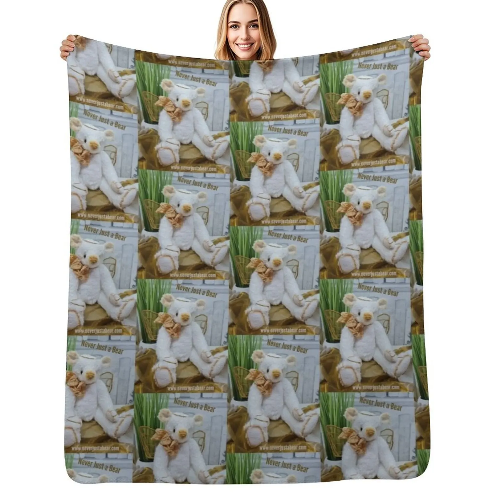 Pocket Angel Throw Blanket Ultra Soft Flannel Fleece Blanket for All Seasons
