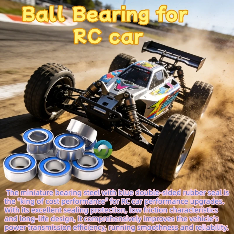 

10 шт. мини-шарикоподшипников R168 2RS 6.35x9.525x3.175 мм (1/4"x3/8"x1/8") с синим резиновым уплотнением из хромированной стали для радиоуправляемых дронов и йо-йо