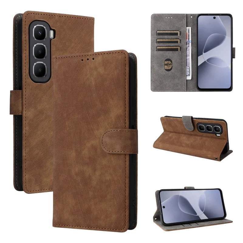 

For Infinix Hot 60 5G Anti-theft Brush Wallet With Card Photo Frame Stand Magnetic Flip Leather Case For Infinix Hot 60 5G Case