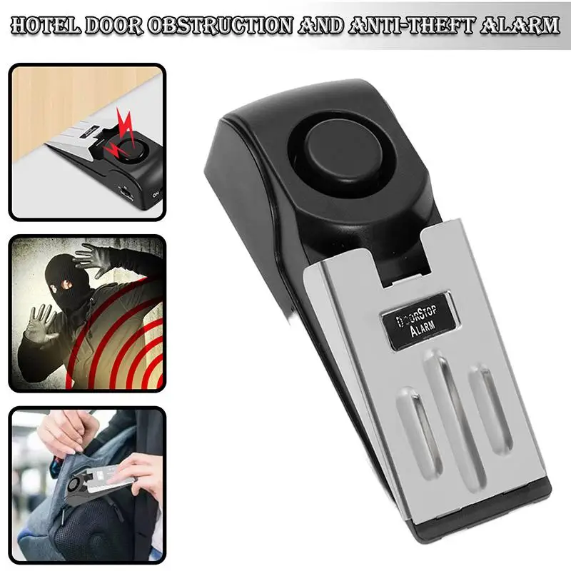 

1/2Pcs 120DB Loud Burglar Alarm Wireless Door Stop Security System Siren Sound Intruder Alert for Home and Travel