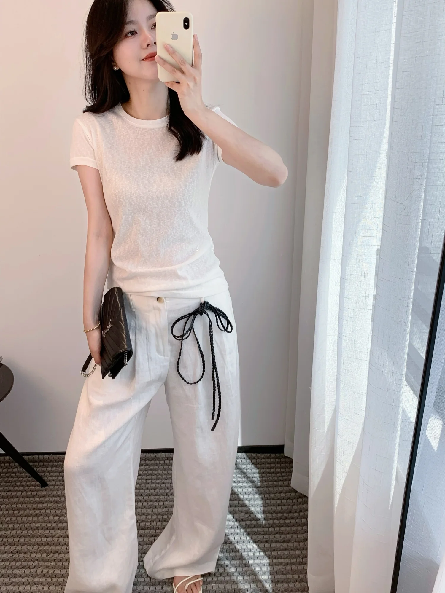 

Женская футболка Thoey Chen с круглым вырезом и короткими рукавами, из чистого хлопка, летняя, впитывающая пот, облегающая, базовая модель.