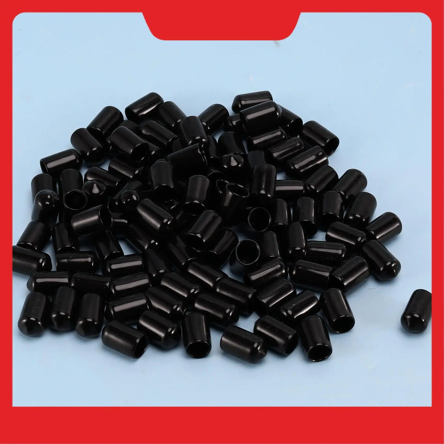 Rubber End Caps ID PVC Round Tube Bolt Cap Cover Screw Thread Protectors-N38R