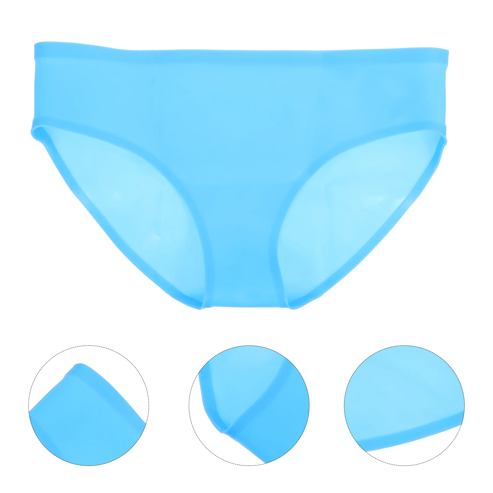 

Silicone Swimming Trousers Waterproof Women's Summer Beachwear Stretchy Swim Trunks Durable Body Curve Cut Out Bikini Top