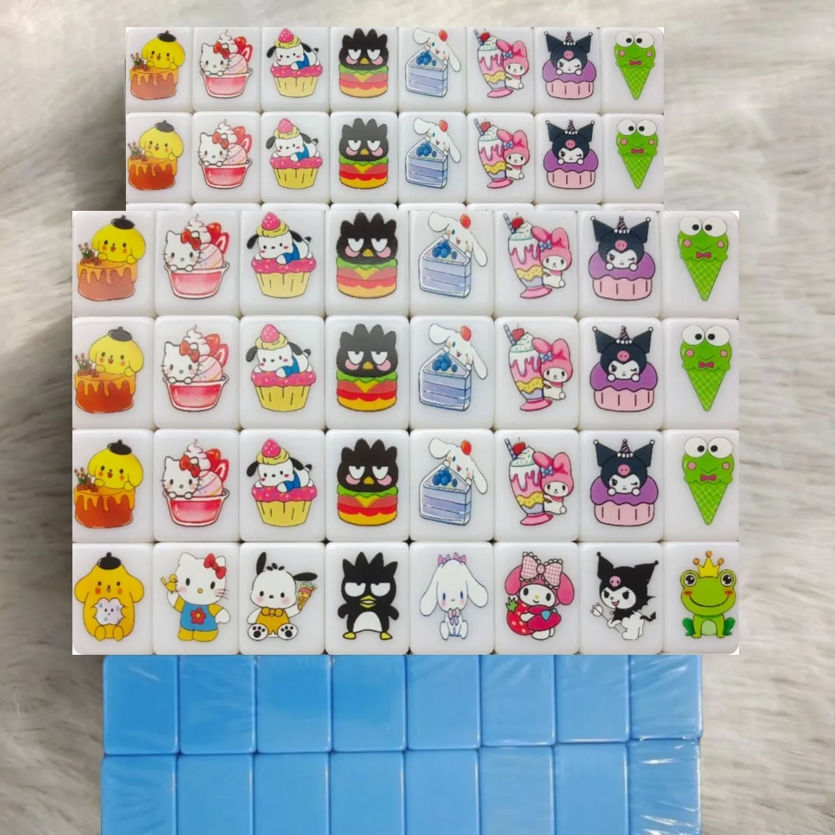 64 Blocks Tiktok Seaside Escape Mahjong Tile Game with Pattern of Flag Ball 1/2 Players Funny Parent Child Party Game Toy Gift ﻿