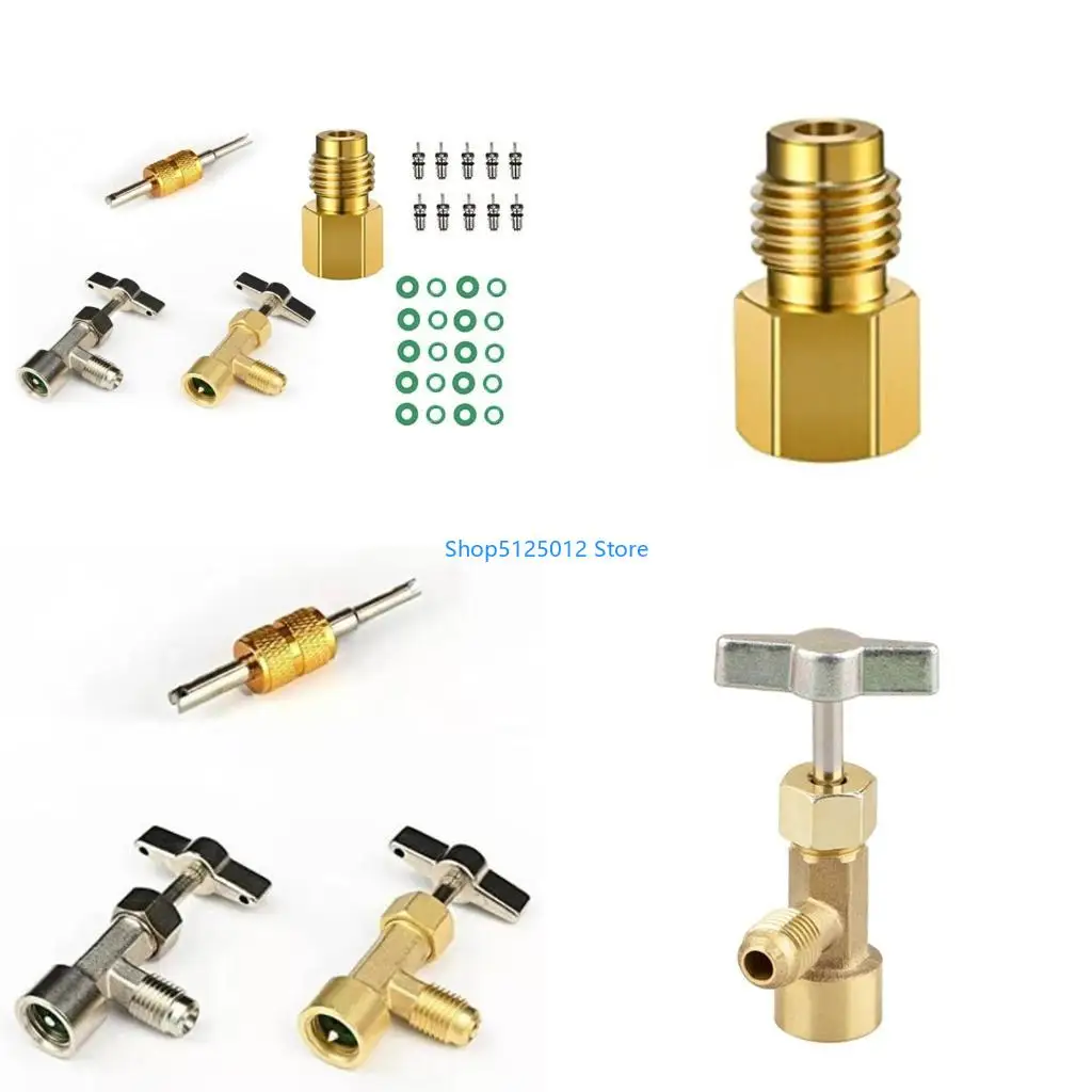 G8TC Dispensing Tap R134a Refrigerant Bottle Opener Air Conditioner Can Opener for Car Air Conditioner Charging Durable