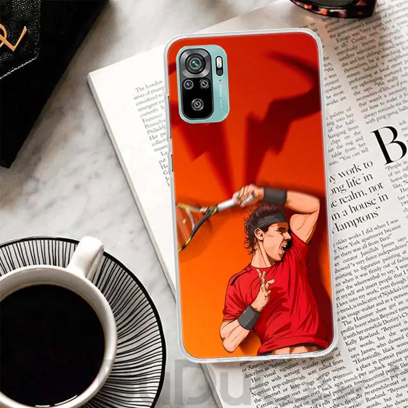 Rafael Nadal Tennis Cover For Xiaomi Redmi Note 13 12S 12 11 11S 10S 10 Pro Plus Phone Case 11E 11T 9 9S 8T 8 + Print Coque Redm