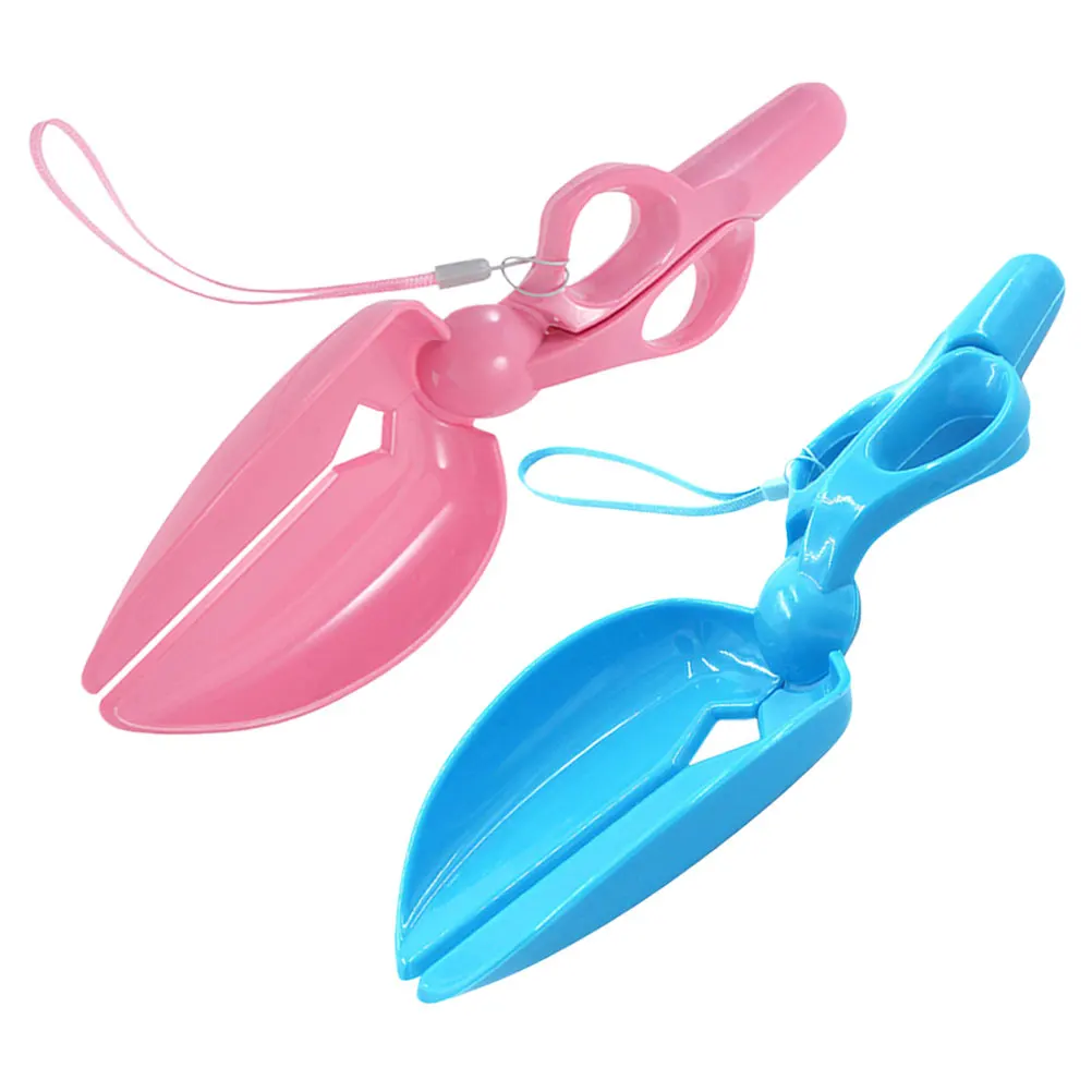

2Pcs Pooper Scooper Portable Dog Cat Litter Picker Easy Clean Scissor Design Strong Grip Durable Plastic Pet Waste Pick Up