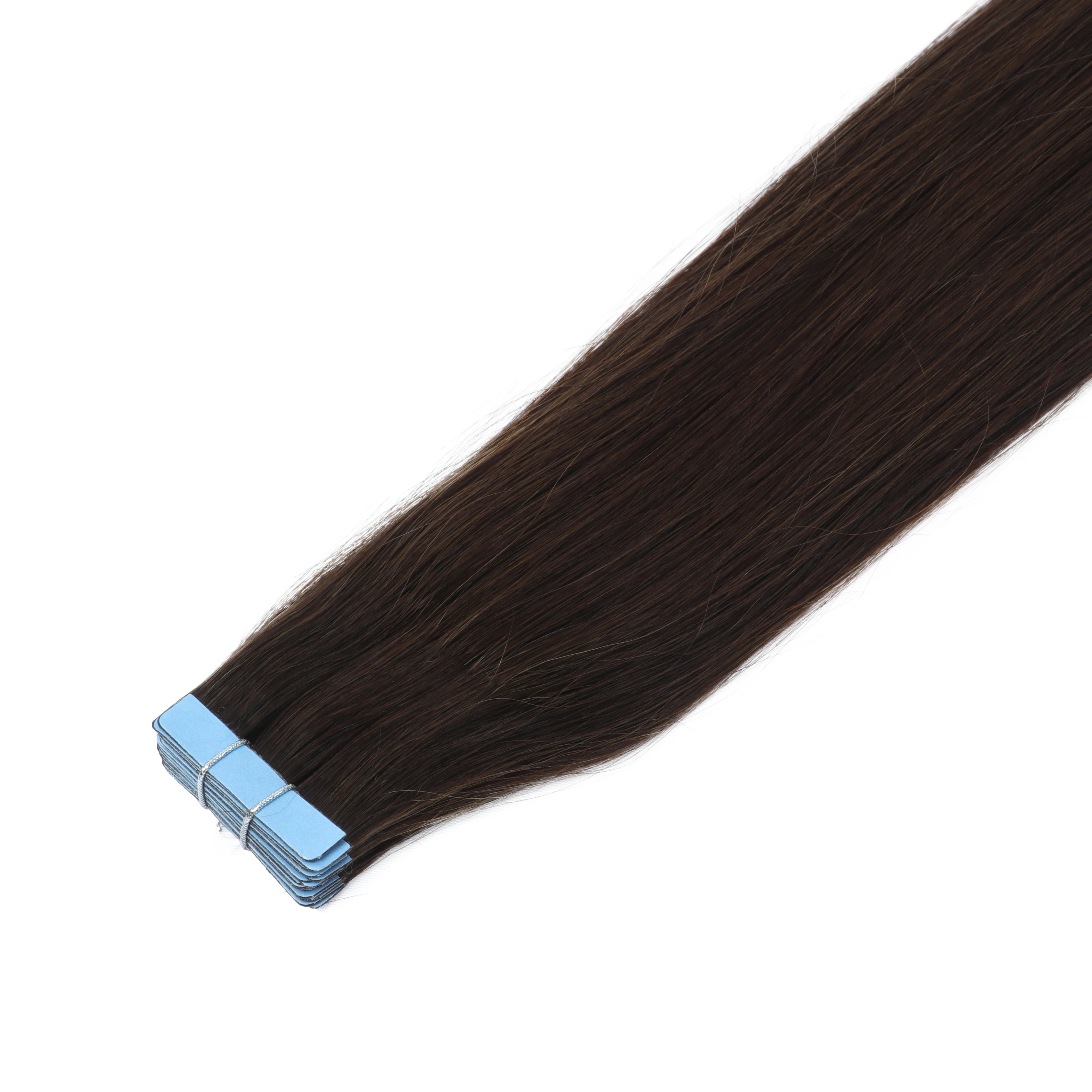 Remy Echthaar Tape-in Extensions 12-20 Zoll 20-teiliges Set Einfach Anzuwenden Keine Schädigung Klebefreie Tressen zur Haarverdichtung