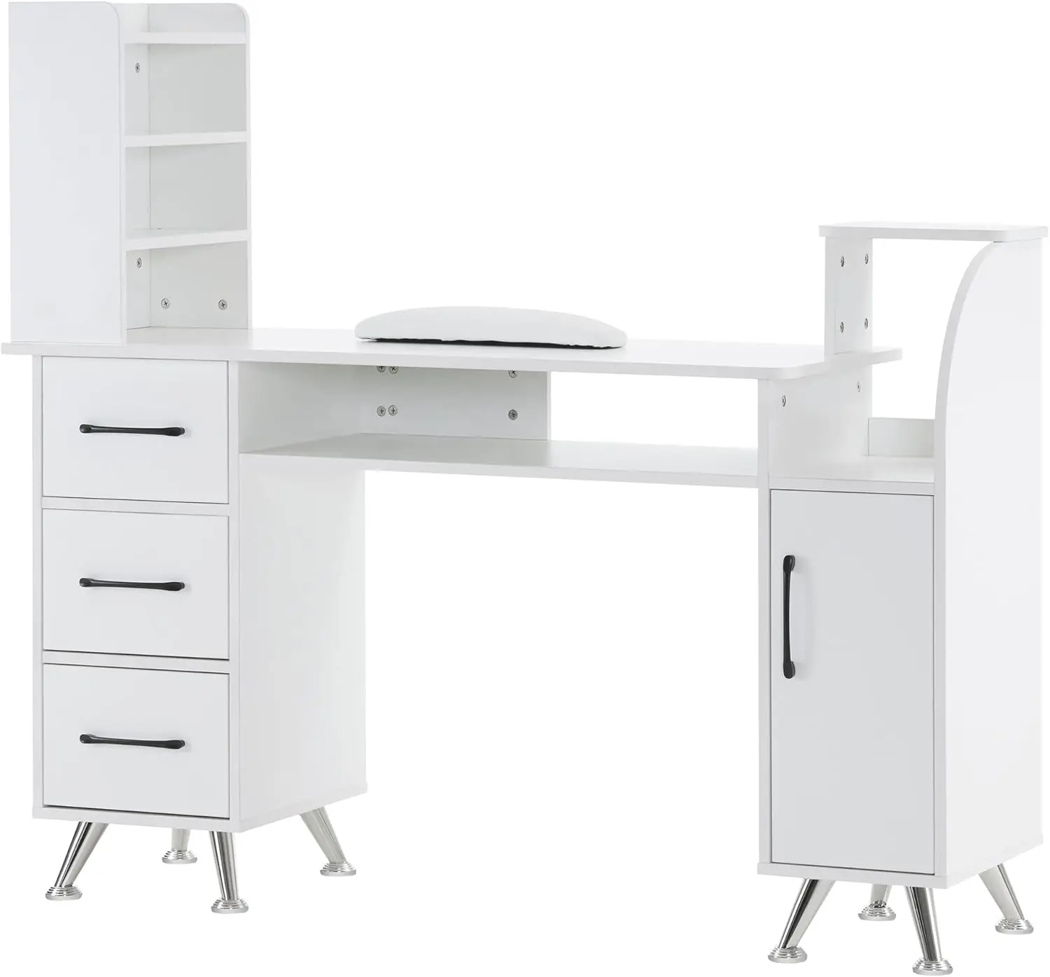 Manicure Table Makeup Dressing Station Nail Desk with Wrist Cushion Beauty Workstation Salon Storage Equipment