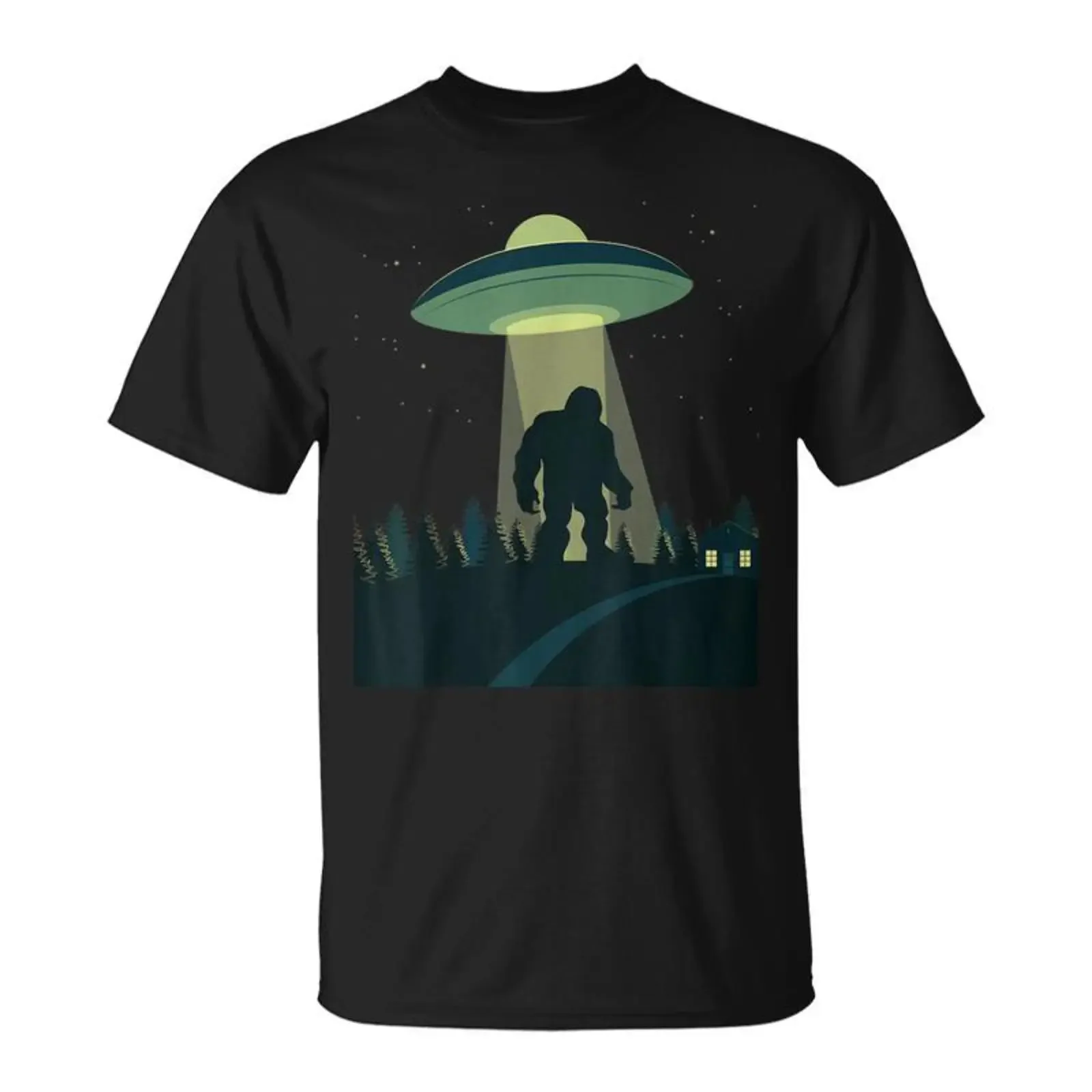 Extraterrestre Ufo Ovni Enlèvementasquatch Bigfoot T Shirt Cadeauxyz vintage Washed graphic Versatile Unisex Casual Stylish