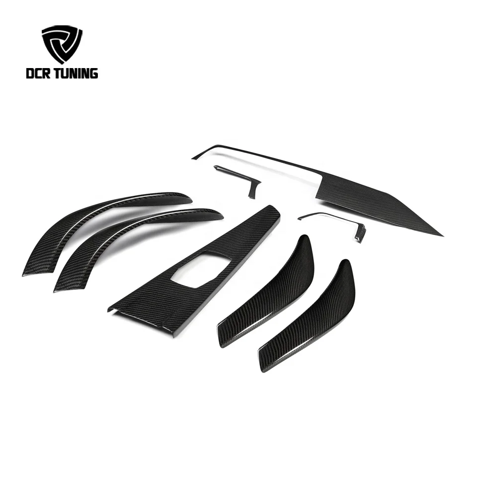 

8PCS Carbon Fiber Interiors for BMW 4 Series F36 M3 F80 M4 F82 Overlays Inner Dashboard Console Door Panel Trim