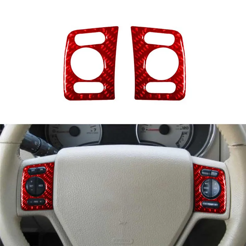 

For Ford Explorer/ Explorer Sporttrac/Mercury Mountaineer 2008-2010 Car Steering Wheel Carbon Fiber Sticker Red
