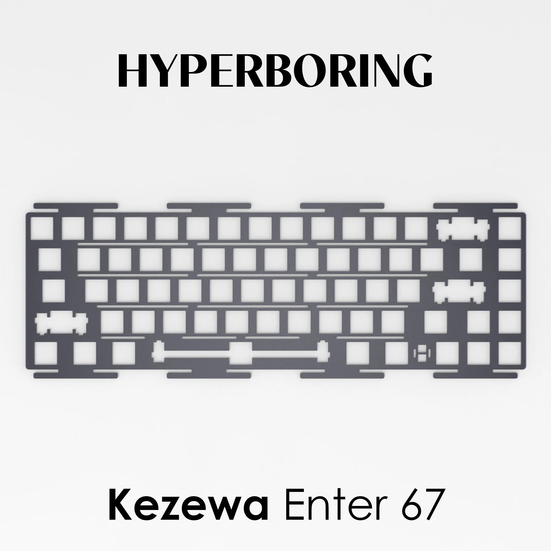 Kezewa Enter67 keyboard plate PC FR4 Aluminum ( plate-mounted type)