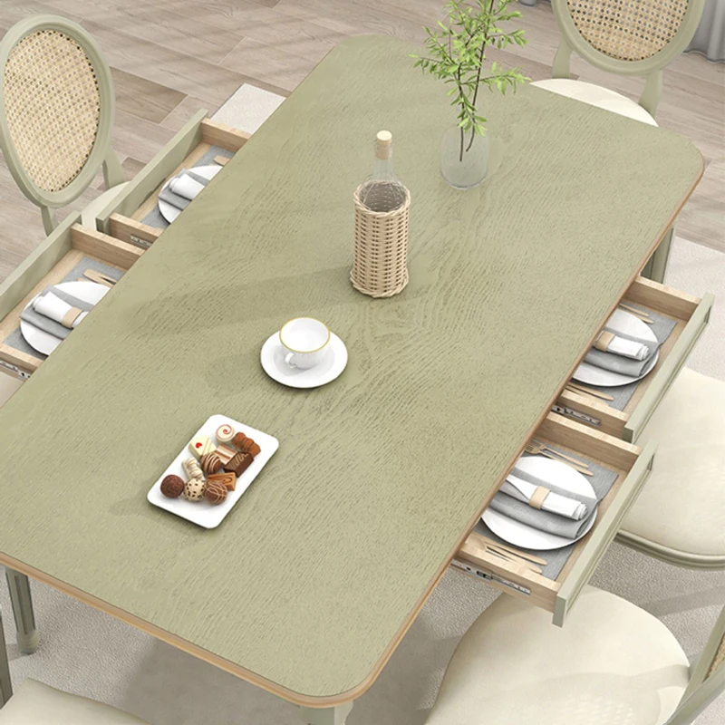 Rattan dining table and chairs restaurant dining table one table four chairs six chairs combination