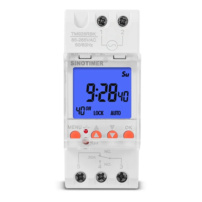 ABJS  TM928RBKL Ringing Instrument Timer Large Screen Display Replaceable Battery Backlight 85-265V 30A