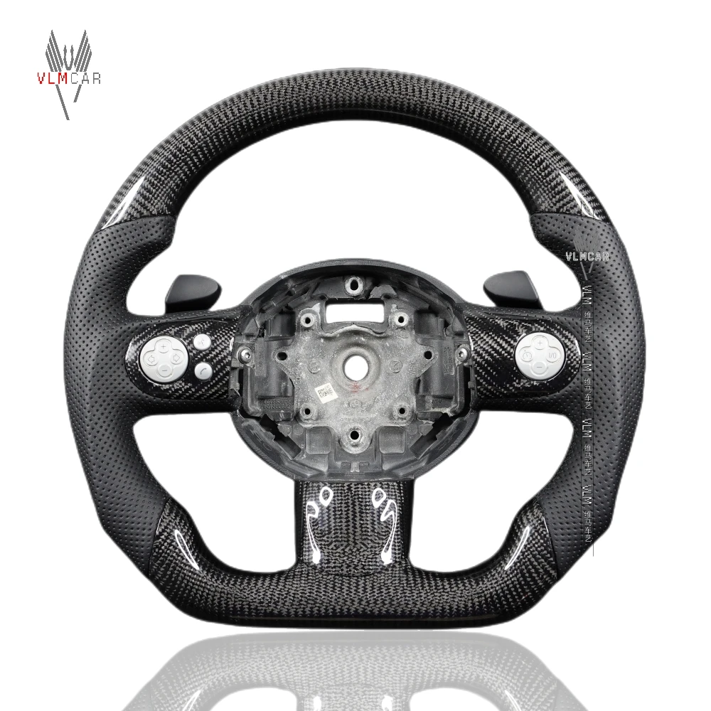 VLMCAR Carbon Fiber Steering Wheel for BMW Mini R56 2006-2013 3-Spoke Sport Direct Fit R55 R57 Cooper S Clubman Models
