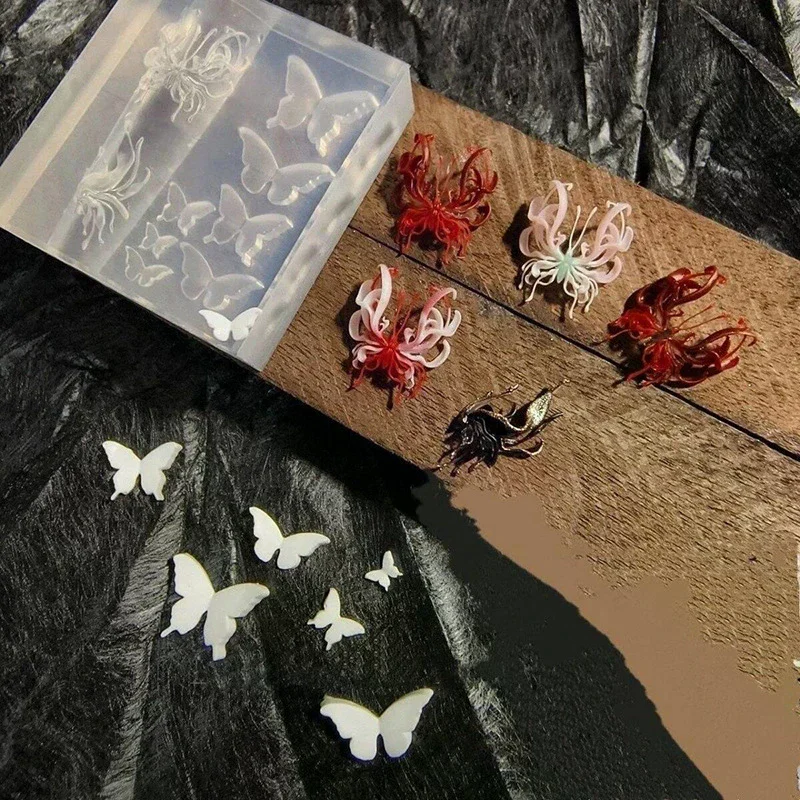 DIY Silicone Nail Art Stamping Plate Butterfly Carving Mold Manicure Stencils Creative Nail Design Accessories
