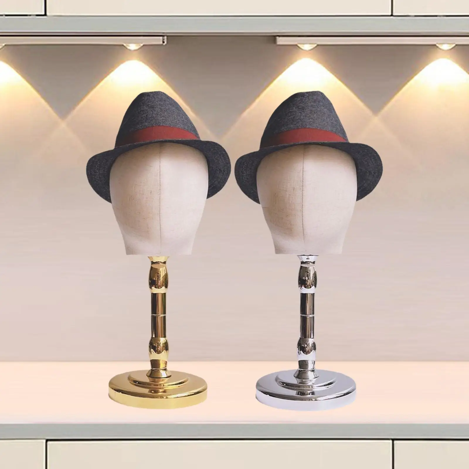 

Bald Mannequin Head Male with Base Hat Rack for Eyeglasses Hair Salon Market