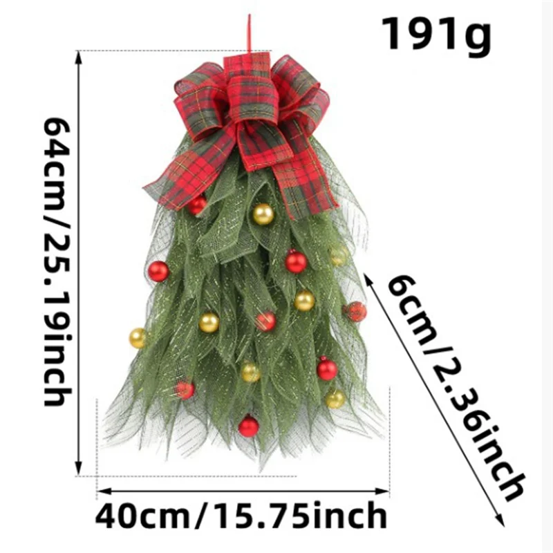 

ABGE-Stair Рождественская гирлянда 25-дюймовый елочный венок для входной двери Рождественские качели