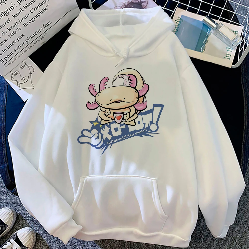 

Axolotl hoodies women aesthetic 90s 2023 long sleeve top clothes sweater women Fleece sweater