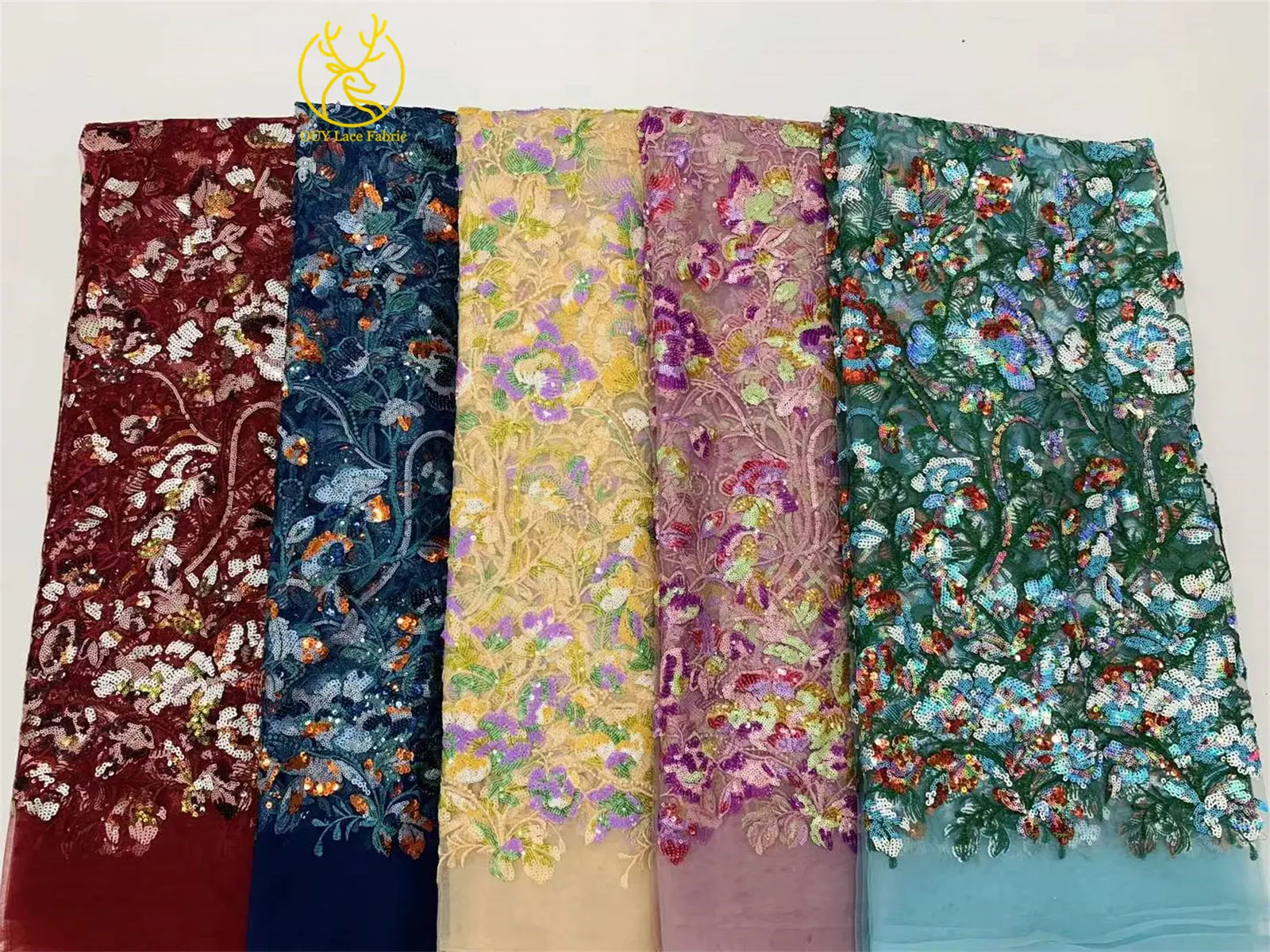 Moda francese paillettes sposo fiore ricamato pizzo tessuto africano Nigeria maglia tulle tessuto di pizzo 2025 abiti da festa da donna