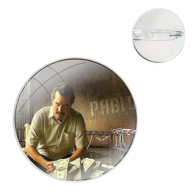 Pablo Escobar spille distintivo spille in metallo per vestiti zaino decorazione regalo