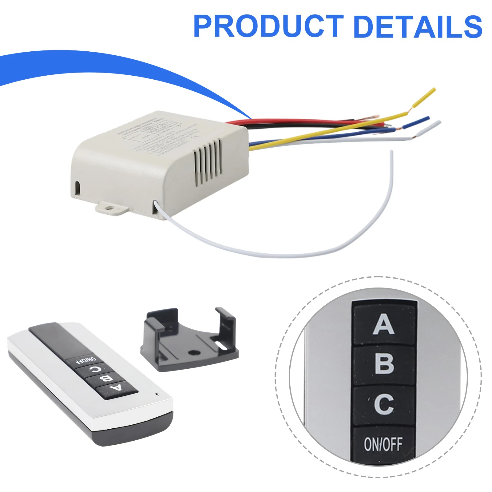 Indoor Lighting Control Remote Control Switch AC220V Switch Independent Coding Remote Control Dimmer Indoor Remote Range