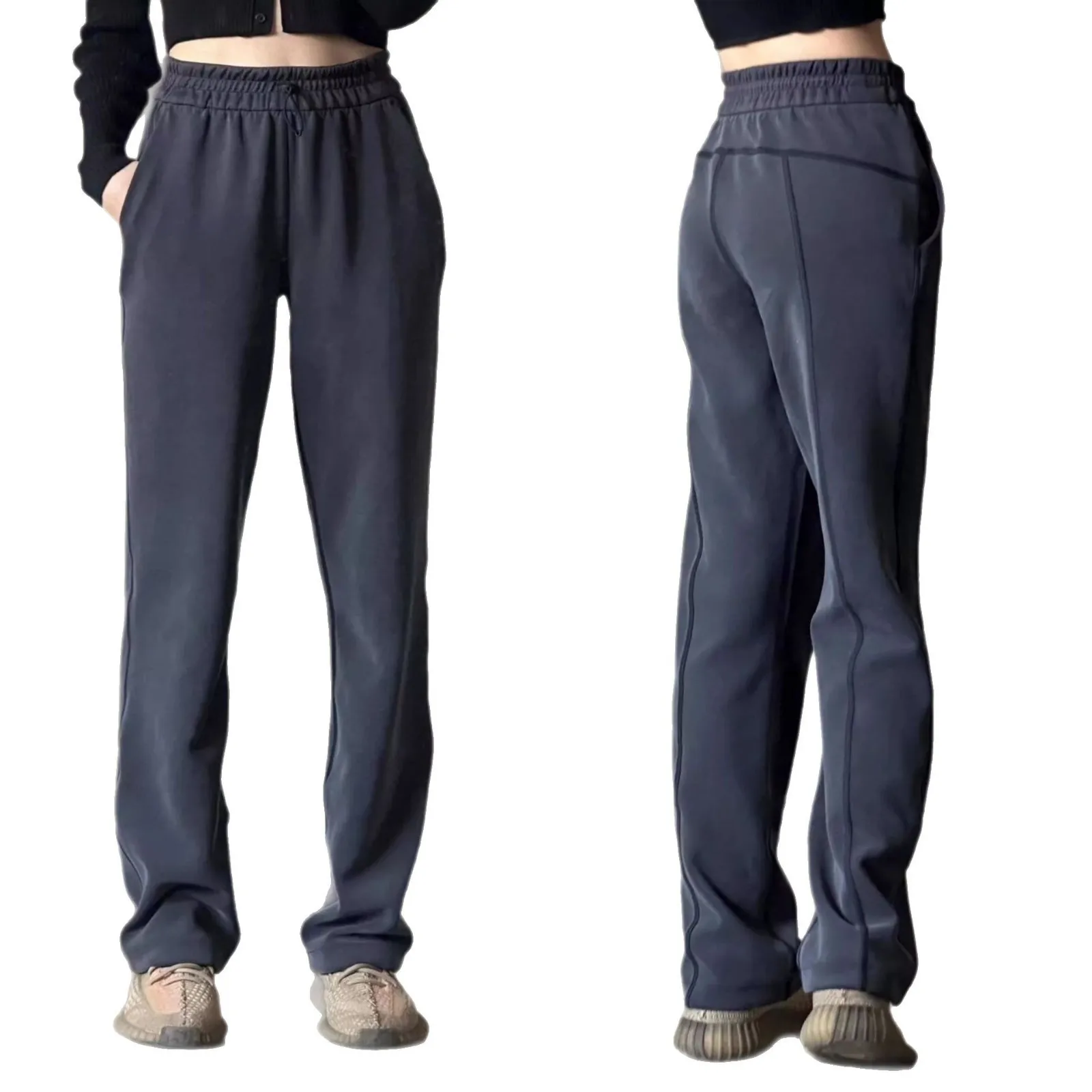 

(S-3XL)Женские воздушные многослойные широкие тренировочные брюки для тренировок, дышащие спортивные штаны свободного покроя, брюки для тренировок для йоги для тренажерного зала и бега