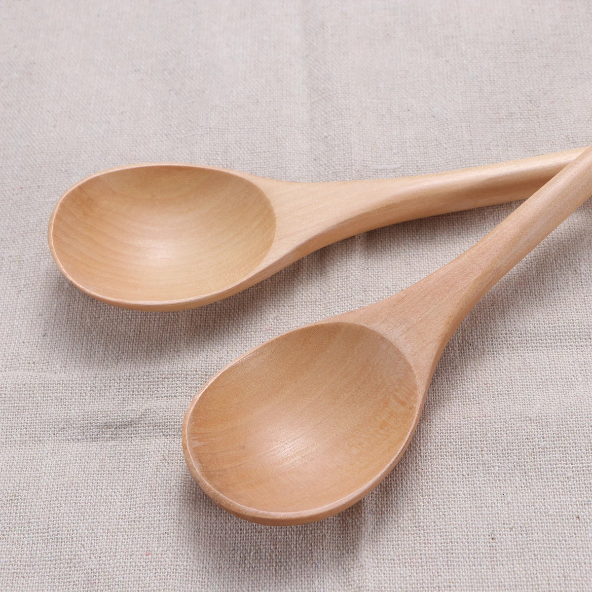 

2Pcs Wooden Spoon Long H Eco Friendly Kitchen Cooking Utensils Non Stain Absorbing Lightweight Safe Cookware Serving Mixing