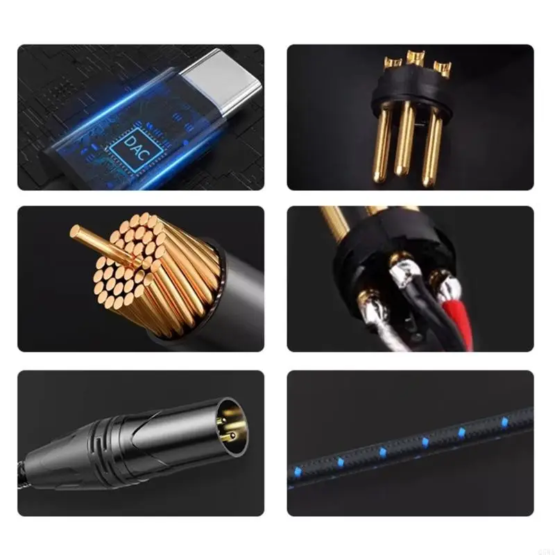 Q5WA كابل نايلون مضفر من النوع C إلى XL كابل من النوع C كابل متعدد الحجم للهاتف