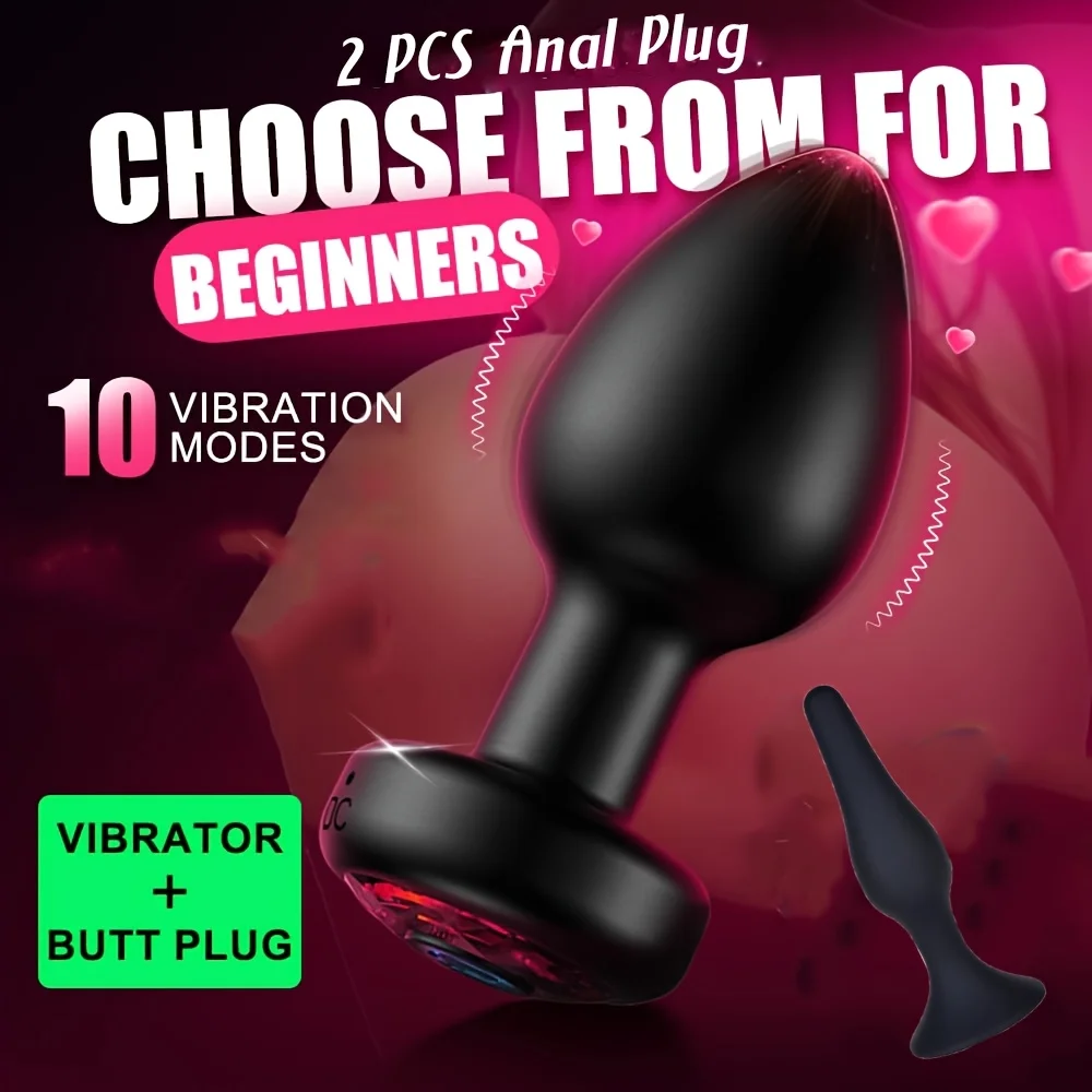 1 قطعة المقابس الشرج سيليكون المكونات الشرج تهتز بعقب المكونات الشرج مع 10 تهتز هزاز للرجال النساء ألعاب جنسية لمنطقة الشرج الكبار الجنس لعب 18 + #2