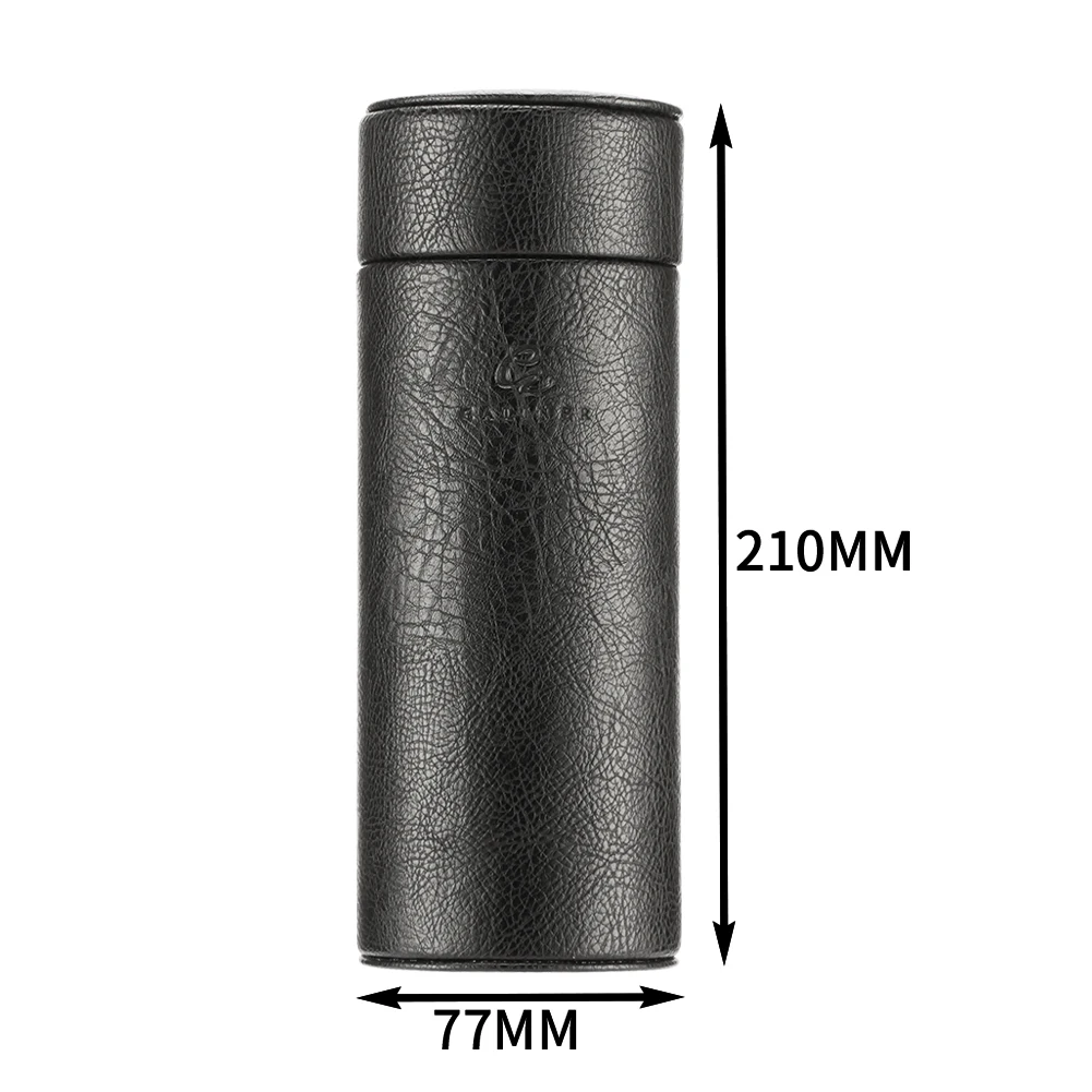 Leather Cigar Tube Jar Portable Cedar Wood Humidor Box Cigar Case W/ Humidifer Hygrometer Fit 5 Cigars Humidor