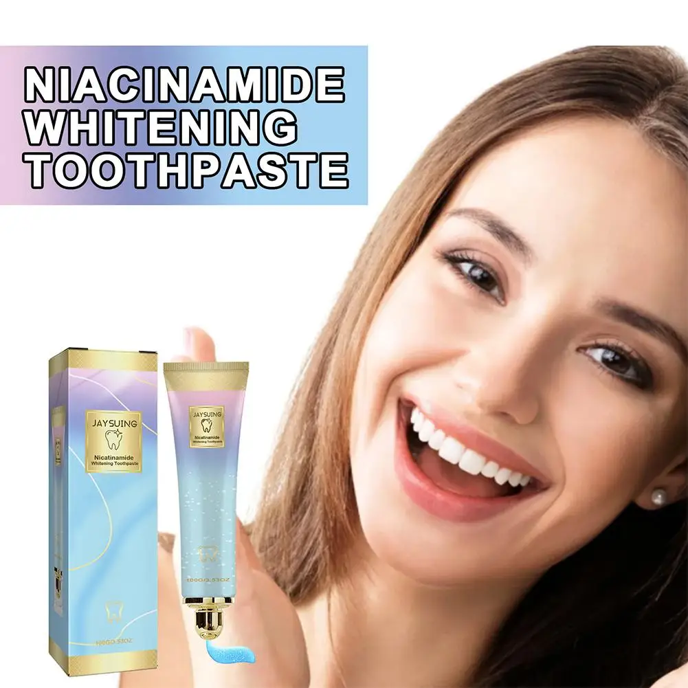 Nicotinamida Creme dental branco brilhante, Cuidados anti-sensíveis, Manchas de clareamento, Placa para respirar dentes frescos, K3R6, 100g