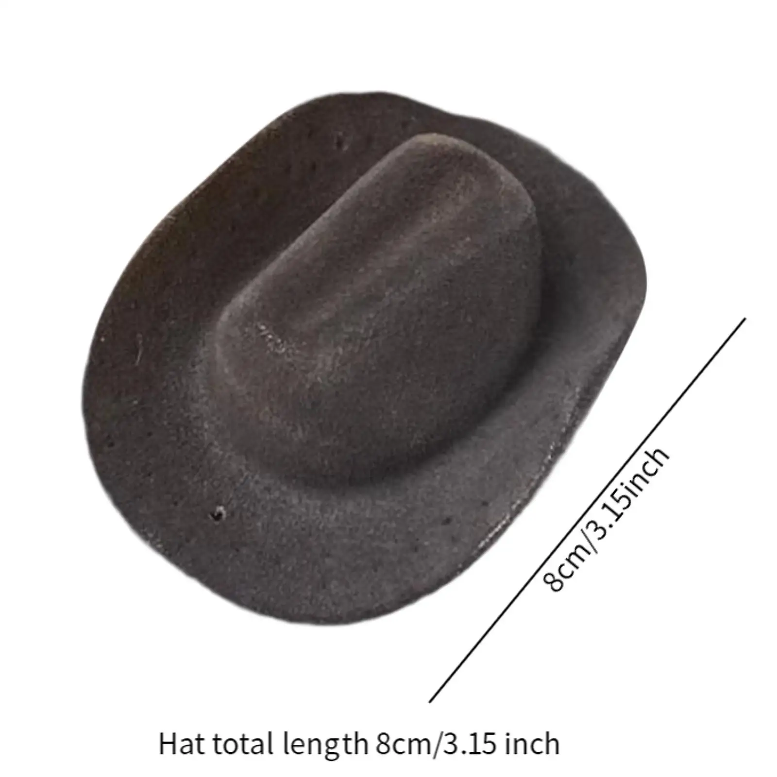 Chapéu de cowboy em escala 1/6 para bonecas em miniatura acessório de figura de 12 polegadas