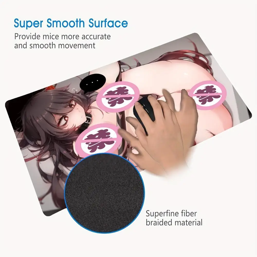 แผ่นรองเมาส์ XXL ลายอนิเมะ แผ่นรองเมาส์ลายเซ็กซี่ แผ่นรองเมาส์ขนาดใหญ่ แผ่นรองเมาส์เกมมิ่งสวยงาม แผ่นรองเมาส์อนิเมะ แผ่นรองเมาส์ XXL